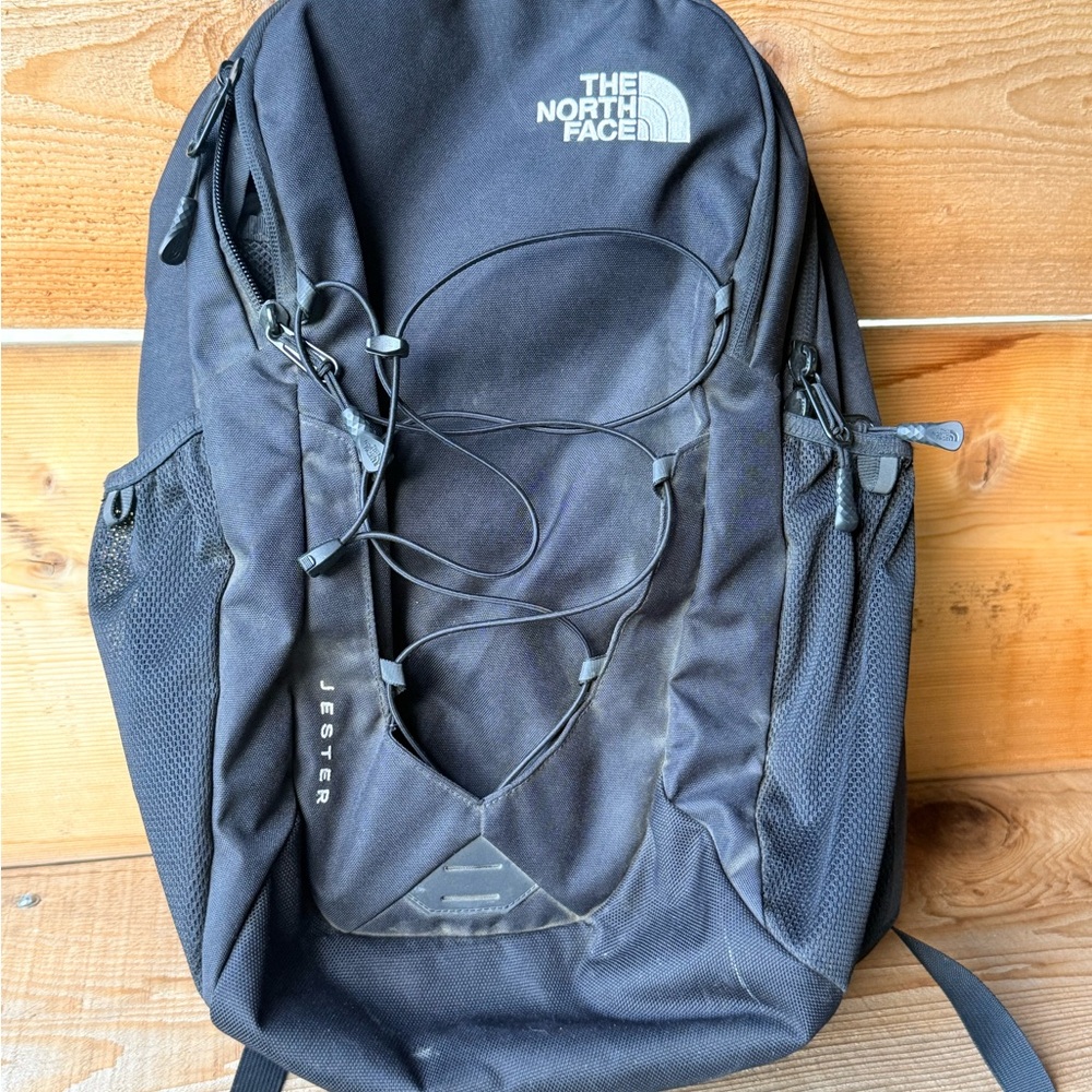 The North Face Backpack in Black with Bungee Front
